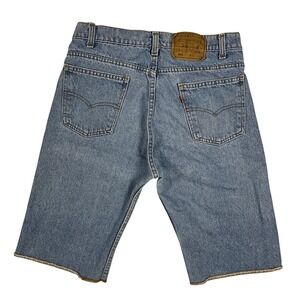 Vintage 90s Levis 505 Orange Tab Denim Shorts Light Wash Mens 32 USA